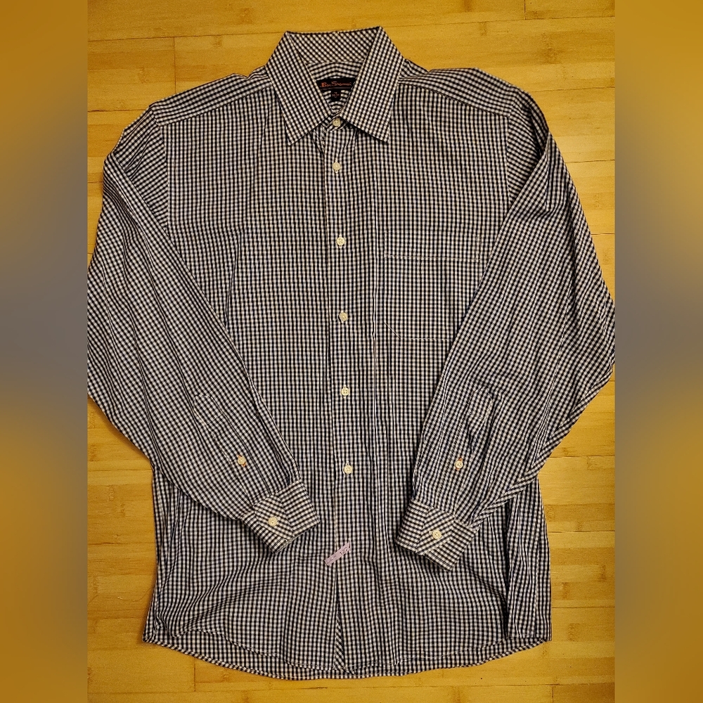 Ben Sherman Men's long sleeve gingham shirt
